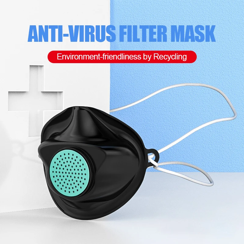 

Replaceable non-disposable Mouth Mask Anti Influenza bacteria Flu Dust proof PM2.5 Safety face care Masks with 30 filters