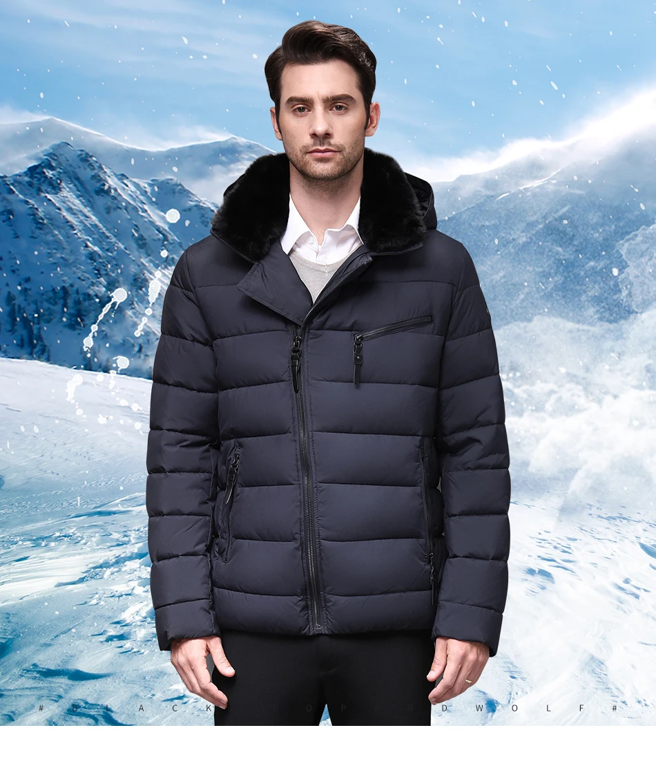 Blackleopardwolf Новое поступление горячая распродажа зимняя ветрозащитная мужская куртка с капюшоном теплая мужская парка высокого качества модная куртка BL-515