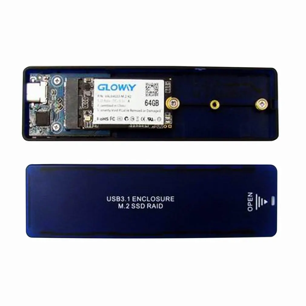 M2 SSD чехол NVME корпус M.2 для usb type C 3,1 SSD адаптер для NVME PCIE NGFF SATA M/B Ключ SSD диск коробка M.2 чехол SSD
