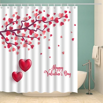 

1PC Flower Waterproof Shower Curtains for Bath Fabric Liner Bathroom Curtains Shower Curtains With 12 Hooks