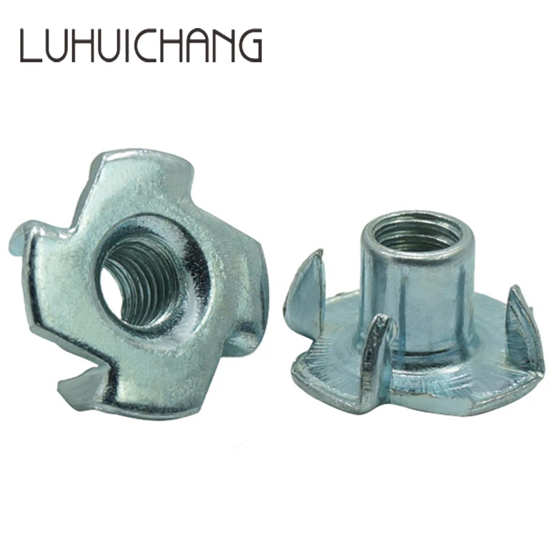 LUHUICHANG 20 шт. M4 M5 M6 M8 M10 M12 оцинкованная гайка с четырьмя когтями спикер t глухая