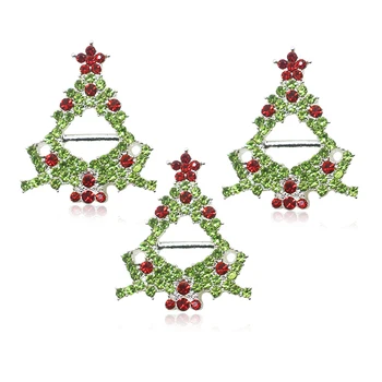 

Christmas 5 pieces/set of alloy metal rhinestones DIY jewelry accessories buckle crystal party holiday costume art decoration