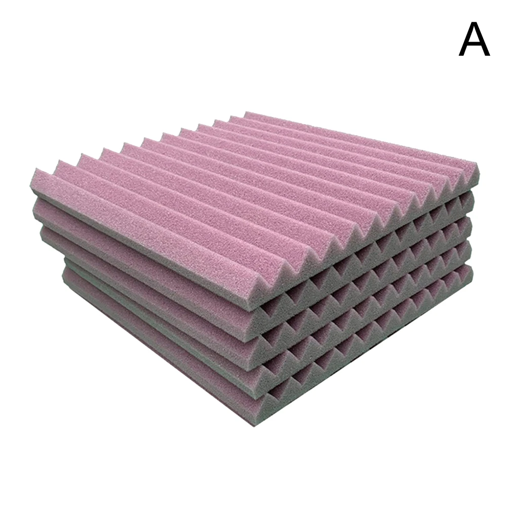 5 шт акустическая пена панель звукоизоляция стоп поглощение губки студия товары KTV звукоизоляционные PI669 - Цвет: Purple A