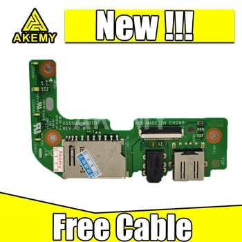 

New Original USB BOARD For ASUS X555QG X555BP X555BA X555YA X555YI USB AUDIO CARD READER BOARD W/ Cable X555QG REV:2.0