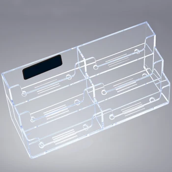 

Home Office Storage Shelf Transparent Large Capacity Display Stand Desktop Dispenser Landscape Business Card Holder Recyclable
