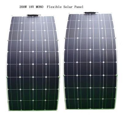 

18V 100w 200W solar panel kit Transparent semi-flexible Monocrystalline solar cell DIY module outdoor connector DC 12v charger