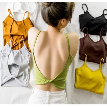 

Women's brassiere outside wear beautiful back thread waistcoat suspender, anti walk light bottom and inner fold underwear