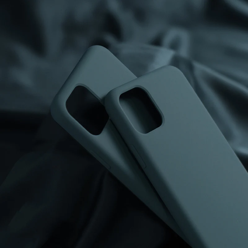 Dark Green Противоударный жидкий силиконовый чехол для iPhone X XS 11 Pro Чехол для MAX XR чехол без логотипа Officia Fubndas для iPhone 6 s 6s 7 8 Plus - Цвет: Dark Green