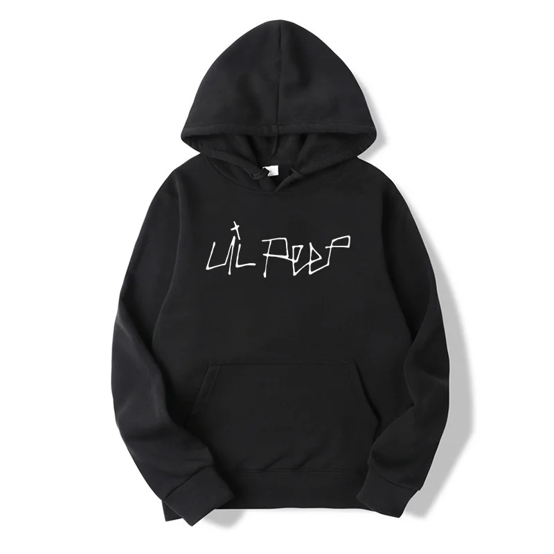 Толстовка Lil peep Мужская Флисовая свитшот с принтом lil Повседневная Уличная одежда