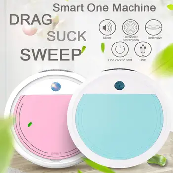

New 1Pc Rechargeable Home Automatic Smart Vacuum Cleaner Robot UV Disinfectioned Floor Dust Sweeper