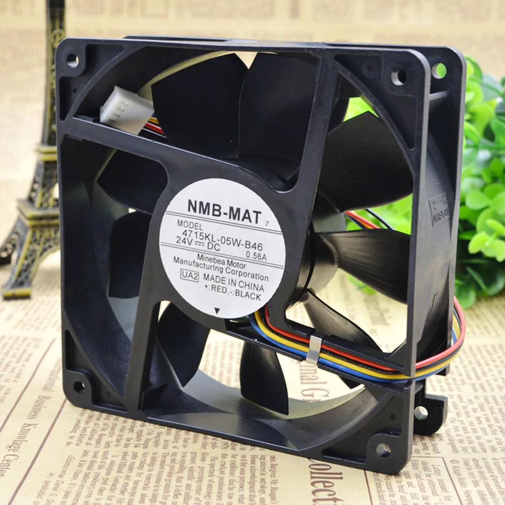 

For NMB Blowers 4715KL-05W-B40 12038 12cm 120X120X38mm DC 24V 0.46A Axial industrial server computer cooling fans