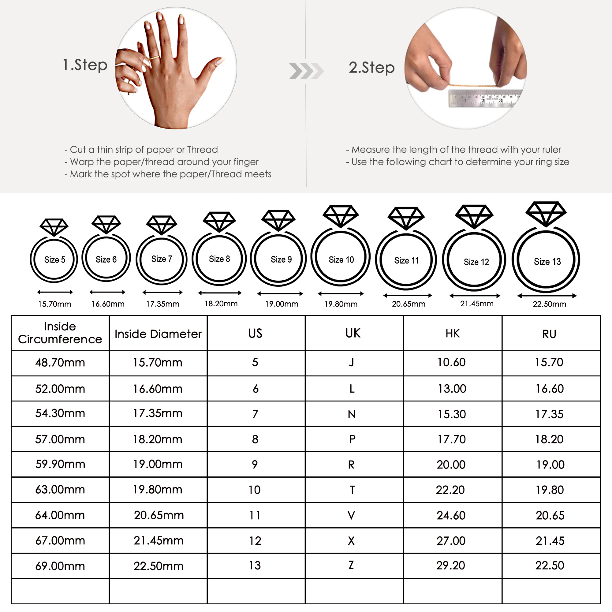 Pandora Ring Size Conversion Pandora Jewelry Convert Pandora Ring