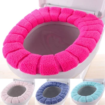 

Universal Soft Heated Washable Toilet Seat Mat Set for Home Decor Closestool Mat Seat Case Warmer Toilet Lid Cover Accessories