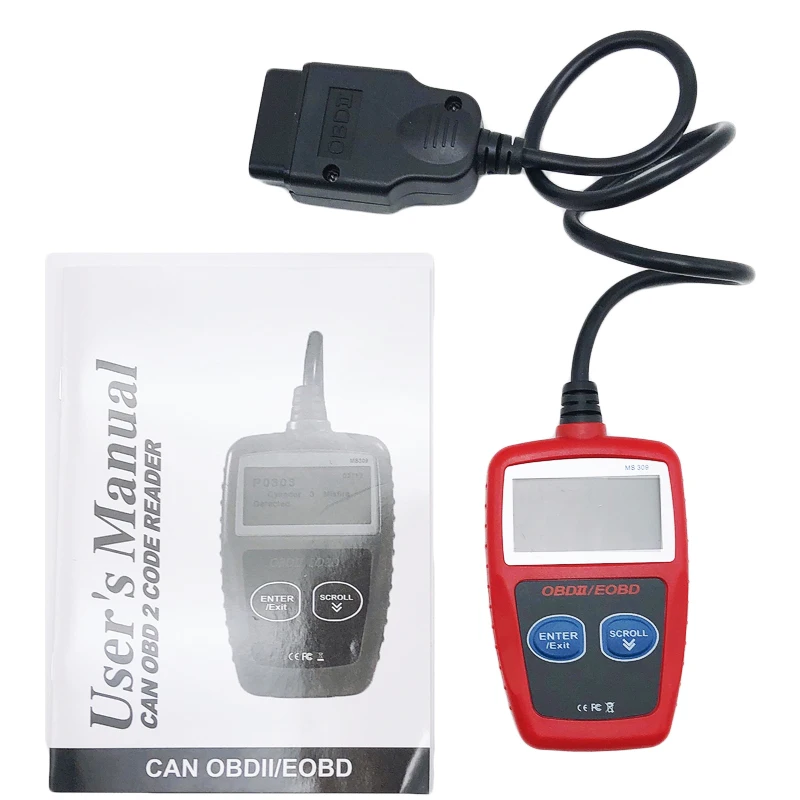Автомобильный считыватель кодов MaxiScan ms 309 диагностический инструмент OBDII EOBD MS309