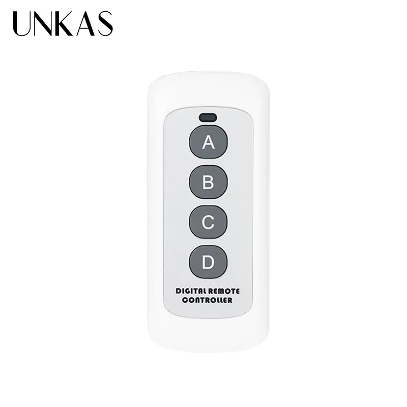 

UNKAS Free Shipping RF 433Mhz Remote Switches Controller Wall Light Switch Accessaries Socket Remote Controller Hot sale in RU