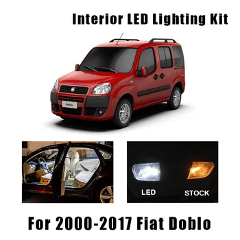 

7 Bulbs White Error Free LED Lamp Interior Reading Dome Lights Kit For 2000-2017 Fiat Doblo Map Ceiling Cargo Trunk Light