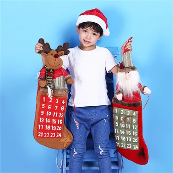 

Christmas Decoration for Home Advent Calendar Christmas Stockings with Countdown Calendars Birthday Calendar Kalendarz Adwentowy