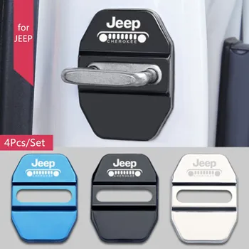 

For Jeep Grand Commander Cherokee Wrangler Compass Patriot Renegade Commander Metal Car Door Lock Cover Badge Sticker Decoration