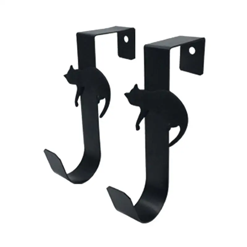 

2PCS Animal Cat Over the Door Hangers PotHooks Door Hangers for Kitchen Bathroom