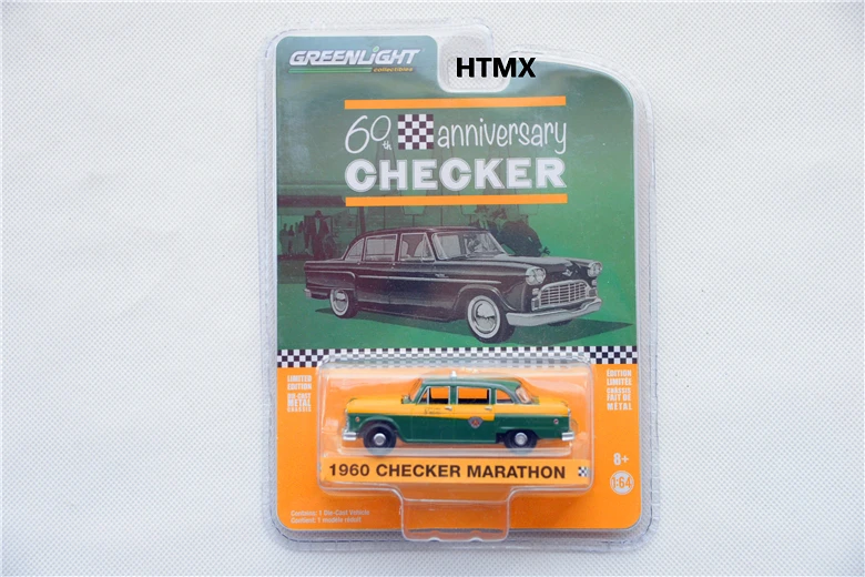 GREENLIGHT 1:64 1960 Checker Marathon diecast Collection of die-casting simulation alloy model car Children toys | Игрушки и хобби
