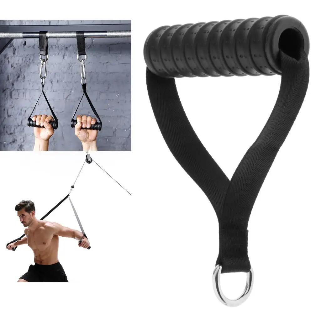 Non-Slip Exercise Handles Pull Handles Resistance Bands Foam Grip Replacement Fitness Strength Training Equipment Attachment