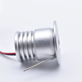 

3V 3W LED Downlight Cuthole 25MM 60 Degree Mini Recessed Cabinet Closet Light 4PCS/Lot Aluminium 200lm Warm White