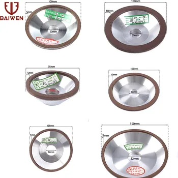 

1pc Diamond Grinding Wheel Cup Grinding Circle Cutting Discs for Tungsten Steel Milling Cutter Tool 75mm/100mm/125mm/150mm