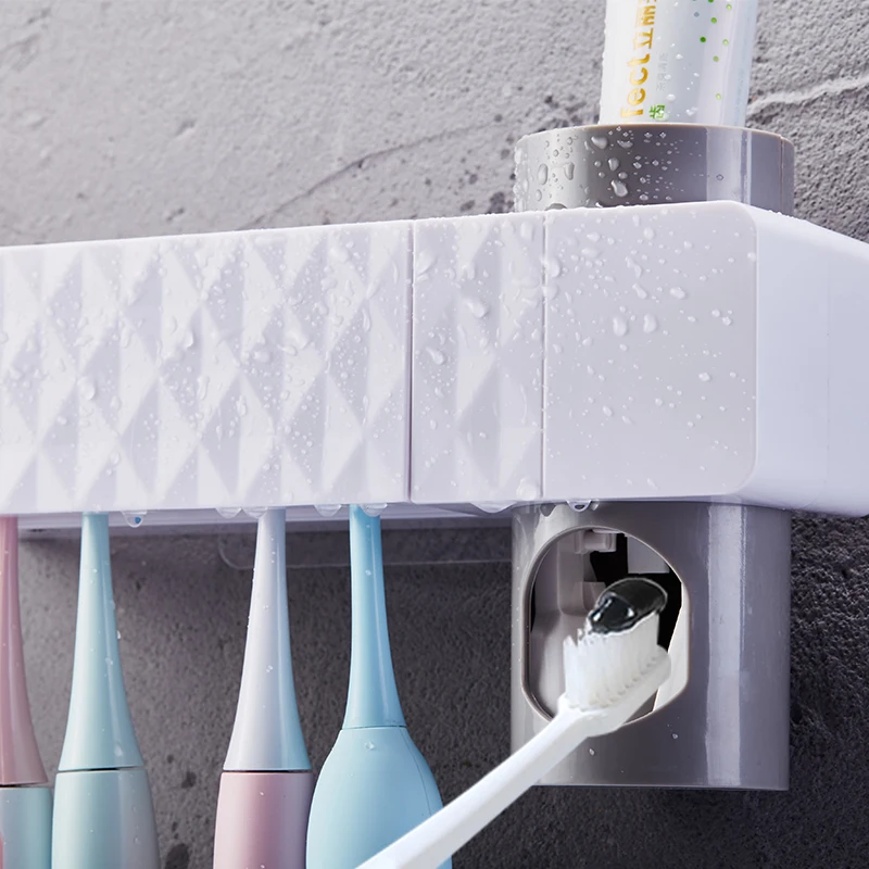 

Electric Toothbrush Holder For Bathroom Automatic Toothpaste Dispenser Sterilizer UV Light Ultraviolet Toothpaste Squeezer