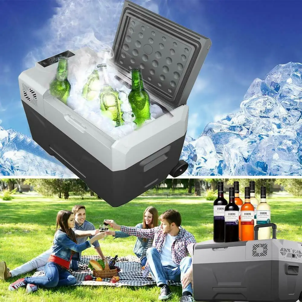 12/24V 220V двойное использование Портативный автомобильный холодильник морозильник холодильник Путешествия автомобиля домой с USB Выход приложение Управление