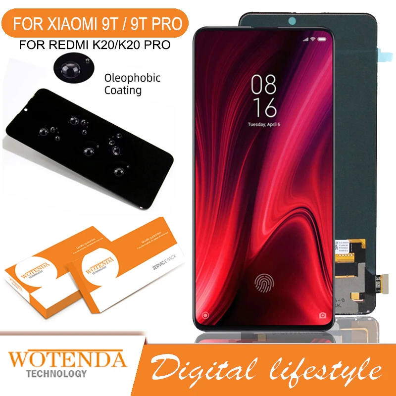 Оригинальный WOTENDA 6 39 'ɺMOLED XiaoMi Mi 9T Pro ЖК-дисплей с рамкой для Redmi K20 дисплей