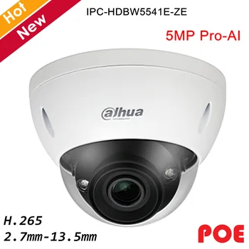 

Dahua Hot Pro-AI Series 5MP IP Camera POE H.265 2.7mm-13.5mm Motorized lens IR 40m Day Night vision IPC-HDBW5541E-ZE