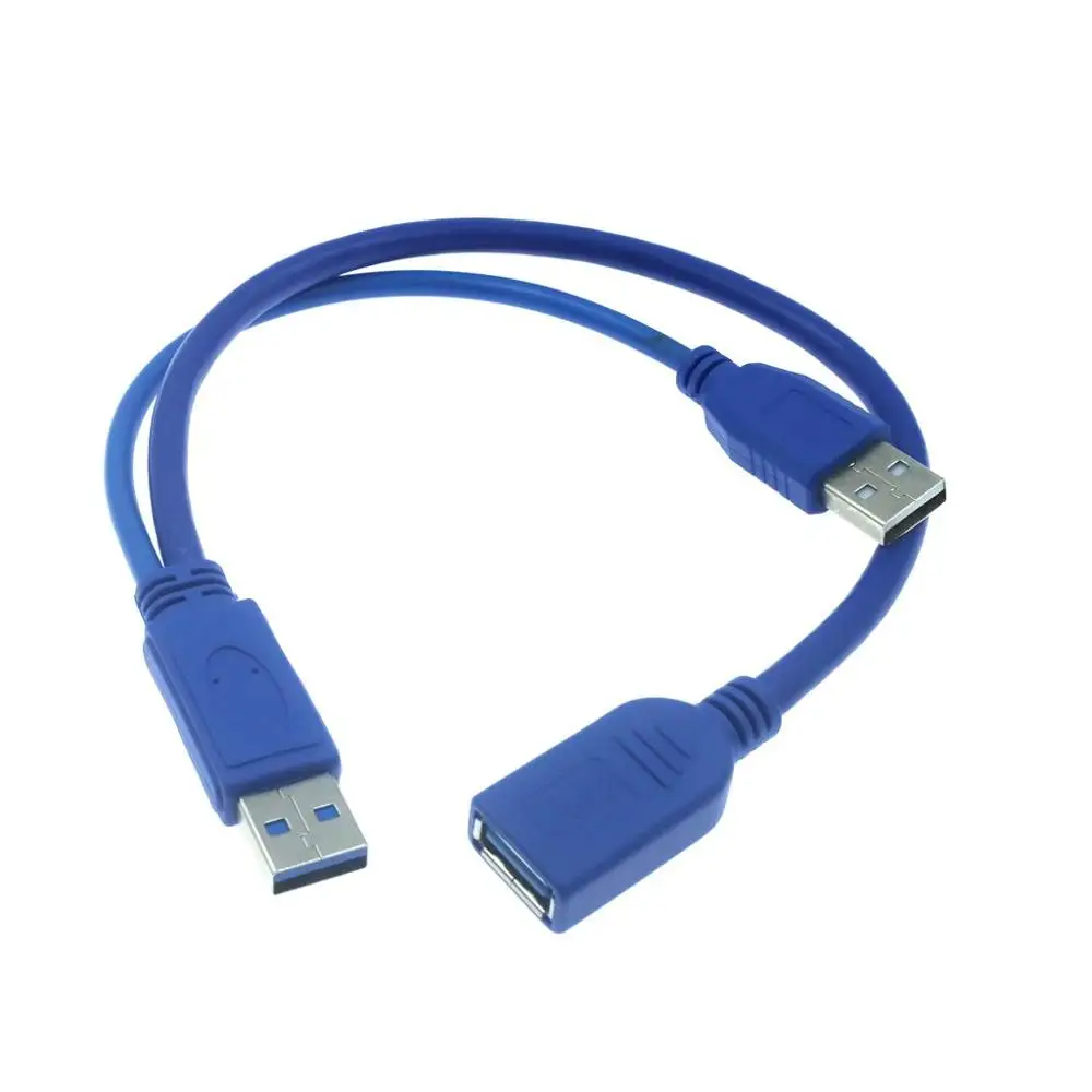 USB 3 0 Y-образный кабель два A папа-USB мама для внешнего жесткого диска с