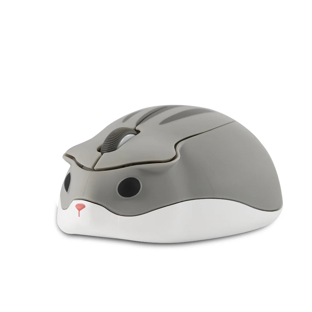 2.4G Wireless Optical Mouse Cute Hamster Cartoon Design Computer Mice Ergonomic Mini 3D Gaming Office Mouse Kid's Gift