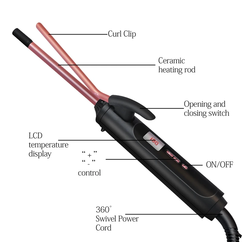 

9mm Curling Iron Professional Curler Magic Care Beauty Styling Tools Curly Hair Artifact Automatic Curly Hair Versatile Curly Ha