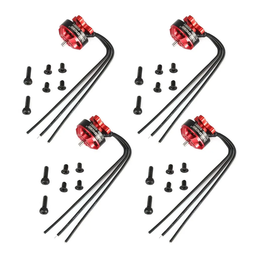 

OCDAY RC Motor 4pcs 8000KV 1-3S 3.7-11.1V Electric Brushless Motor for RC 80 90 100mm Micro FPV Drone Multirotor Quadcopter Accs