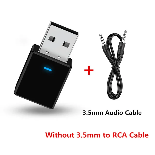 USB Bluetooth 5,0 Dongle адаптер для ПК ноутбук 3,5 мм AUX беспроводной аудио музыка Bluetooth передатчик приемник для автомобиля тв - Цвет: Color 3
