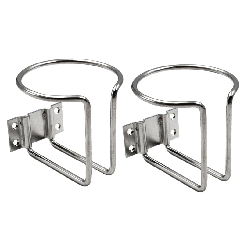 2Pcs Stainless Steel Car Boat Ring Cup Drink Holder Bottle Stand for Marine Yacht Truck RV Camper | Обустройство дома