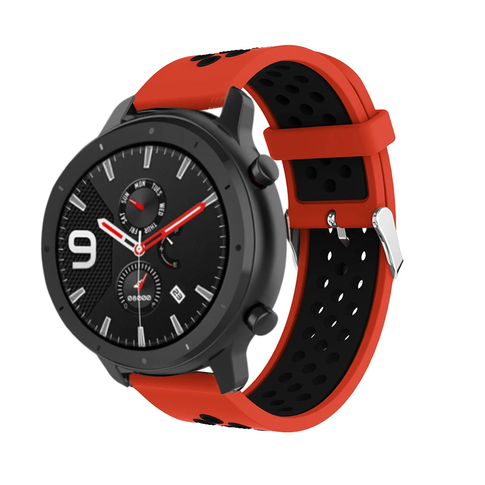22/20 мм ремешок на запястье для Xiaomi Huami Amazfit GTR 47 мм 42 мм Смарт-часы браслет для смарт-браслета Amazfit Stratos/Stratos 2/Stratos 3