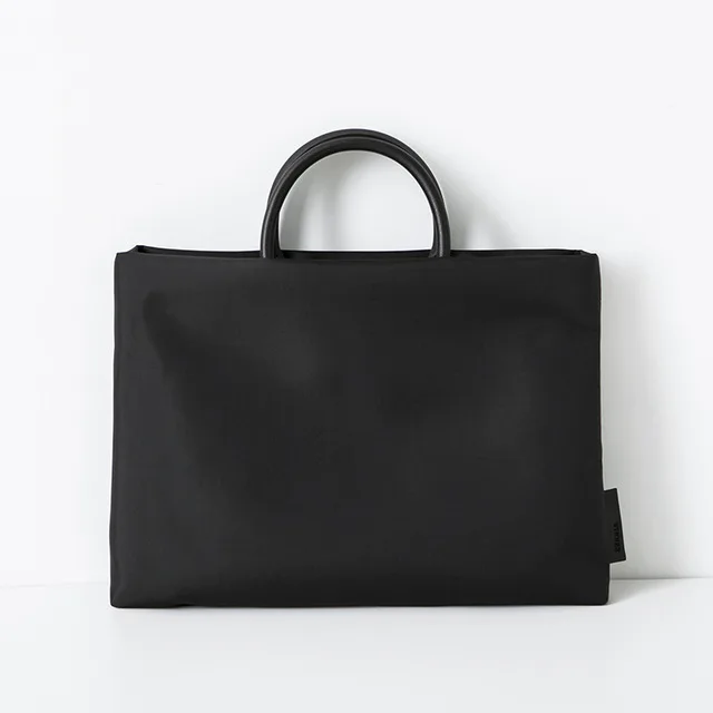 Портативные сумки для документов, А4, рабочая сумка, водонепроницаемый портфель для мужчин и женщин, деловая, офисная, для встреч, сумка для информации, сумка для компьютера - Цвет: black S 40-28CM