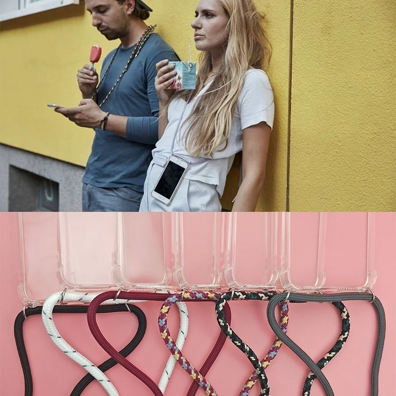 Phone-Cover Strap Lanyard Cord-Chain Necklace 12-Pro max-Case 8plus for 7 8/11/12-pro
