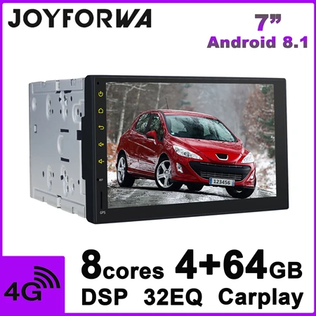 2Din " Мультимедиа Android 8,1 Автомагнитола для peugeot 308 408 gps DSP Carplay SPDIF сабвуфер 4G SIM WiFi DVR DAB OBD TPMS - Цвет: 4GB