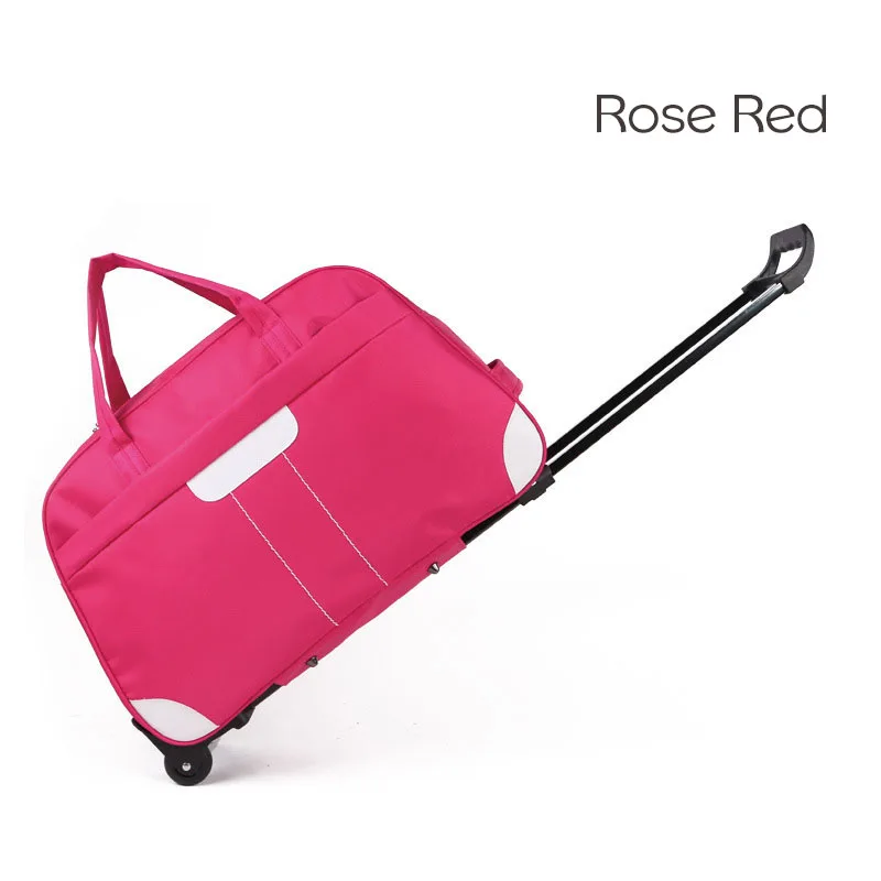 Женская дорожная сумка на колесах, большая мужская сумка Tolley, дорожная сумка для багажа, дорожная сумка на колесах, органайзер, ручная сумка Tolley - Цвет: Rose Red