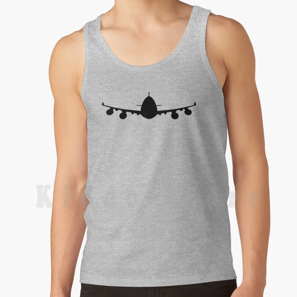 Boeing 747 - 400 Canottiere Canottiera 100% Cotone Boeing 747 400 Jumbo Jet 747 Delta Stati Uniti Jet Jumbo Pilot Aviation