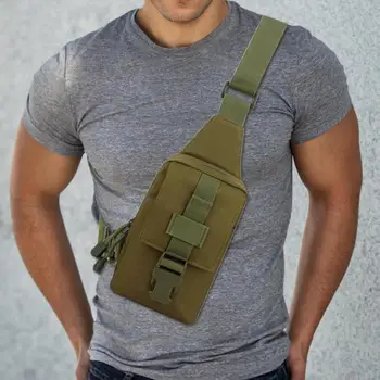 

Durable Outdoor Bags Delicate Texture Chest Bag Nylon EDC Outdoor Sports Camping Running Hunting Single Shoulder Bag