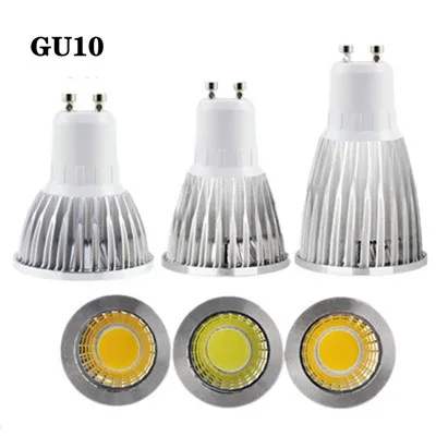 GU10 85-265V Супер яркий GU10 светодиодный лампы с регулируемой яркостью GU5.3 светодиодный светильник 85-265V 9 Вт, 12 Вт, 15 Вт, MR16 COB светодиодный светильник GU10 E27 MR16 Светодиодный точечный светильник - Испускаемый цвет: GU10 85-265V
