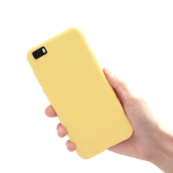 Sleek Matte Silicone Case Cover for P8 Lite ALE - L21 (Yellow)