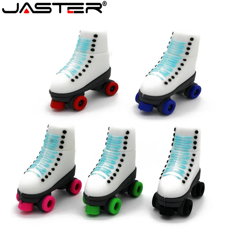 

JASTER 64GB Cool pink red blue green colour Skates model usb flash drive usb 2.0 4GB 8GB 16GB 32GB pendrive