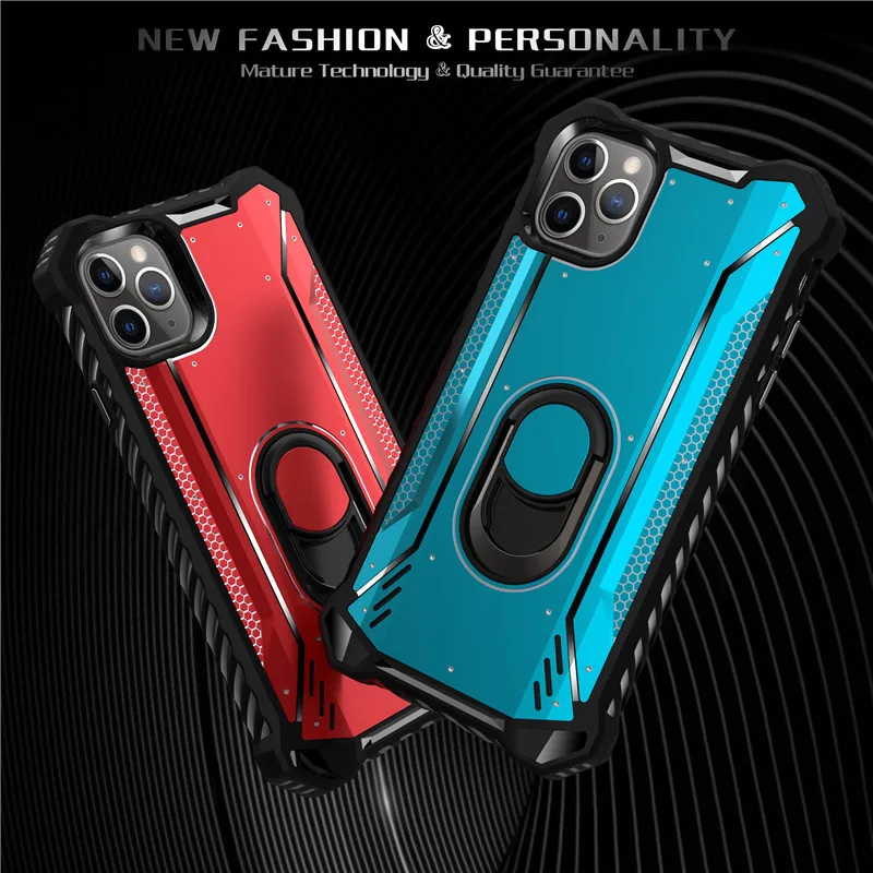 Роскошный противоударный чехол для iPhone 11 Pro XS Max XR X 7 8 Plus, полностью защитное металлическое кольцо, прочная броня, чехлы для iPhone11 Pro Max XR