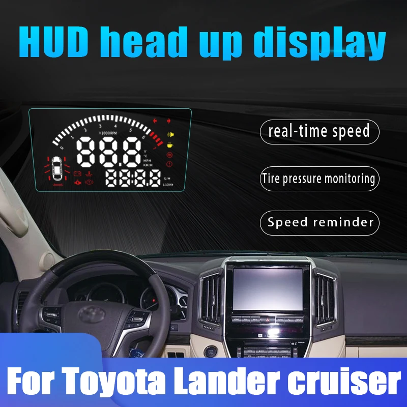 Автомобильный HUD Дисплей для Toyota Land cruiser 2010 2011 2012 2013 проектор экран превышение скорости оповещения сигнализации детектор