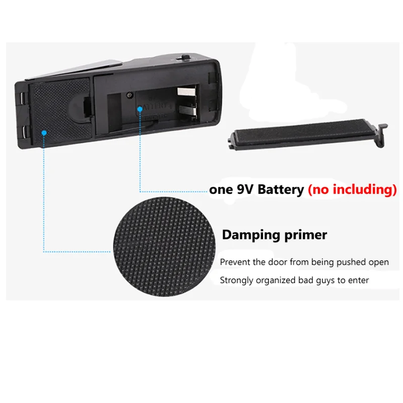 120dB Door Stop Alarm Door Block Vibration Alarm for Traveling Security Door Alarm Stopper Doorstop for Home Security